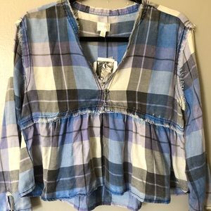 Flannel Crop Top